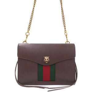GUCCI Tiger Web Clutch Bag Sherry Line Chain Shoulder